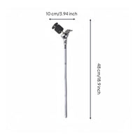 Adjustable Cymbal Holder Clamp Silver Finish Cymbal Arm for Studio