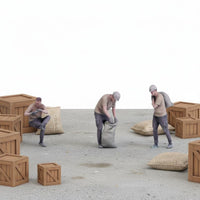 3 Pieces 1/64 Scale Worker Figurines Realistic Details for Hobbyists, Collectors