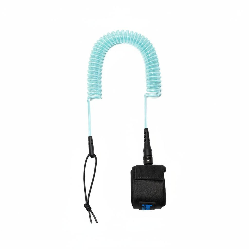 Coiled Stand-up Paddleboard Leash Universal Fit 10ft Coiled Surf Cord Reduces Drag Paddleboard Ankle Leash for Paddleboarding