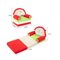 3-Layer Foldable Kids Chair Portable Folding Kids Sofa Memory Foam for Toddlers