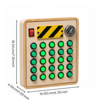 LED Light Switch Toy Early Education Wooden Button Board Develops Concentration