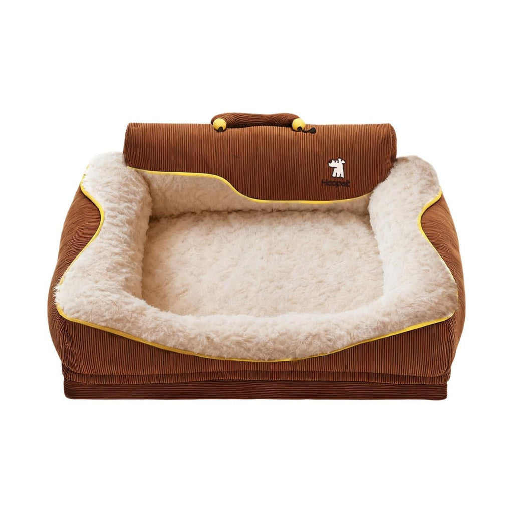 Washable pet bed with winter mat.