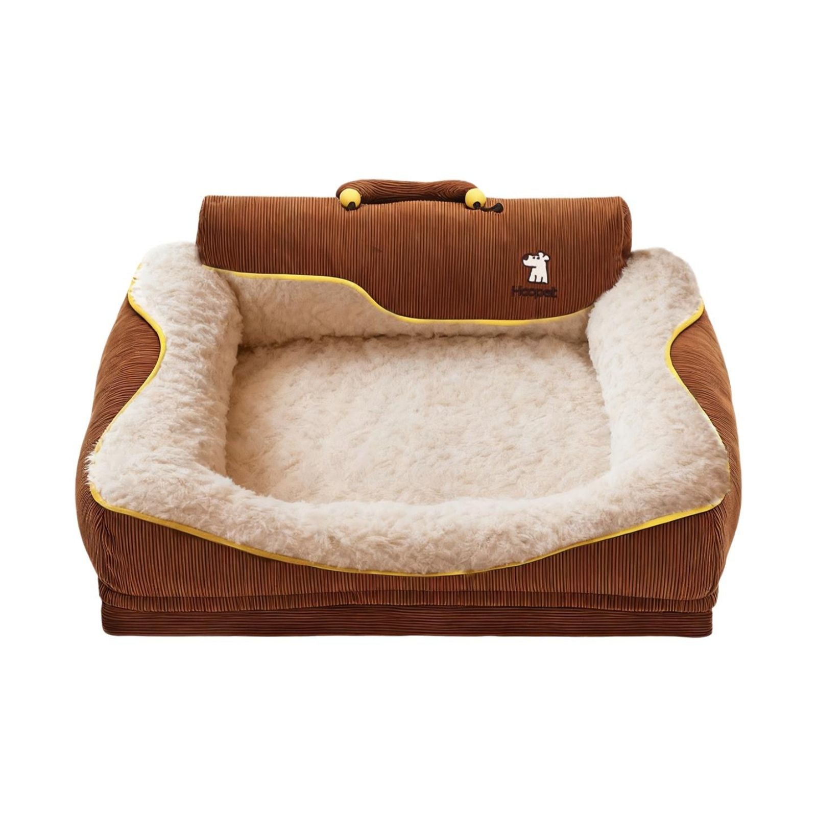 Washable pet bed with winter mat.