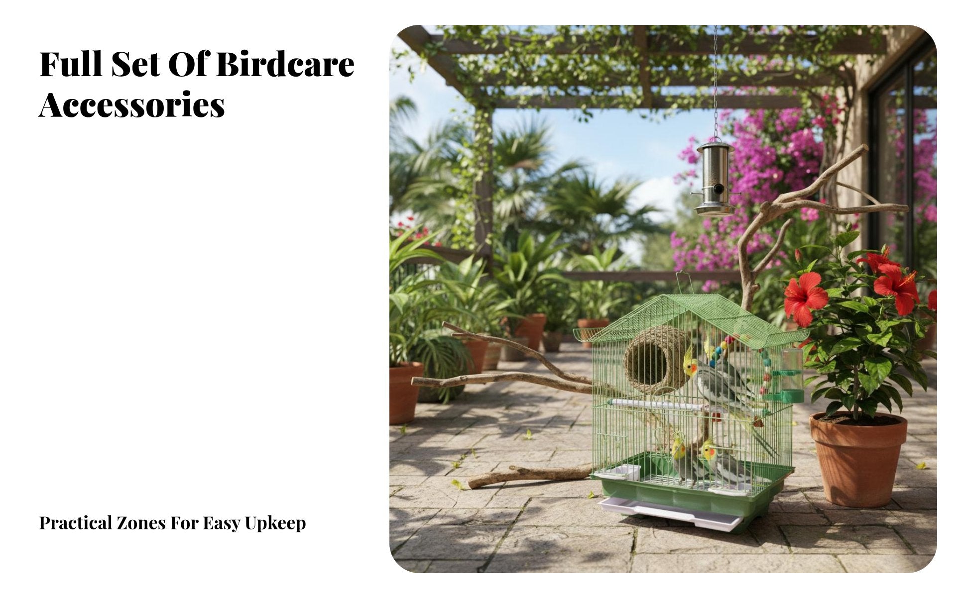 Rolling Parrot enclosure Large Size avian Enclosure Breeding Design for Indoors, Home
