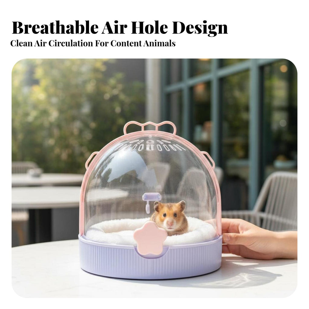 Transparent Hamster Travel carrier Portable Transparent Hamster Travel enclosure for Home