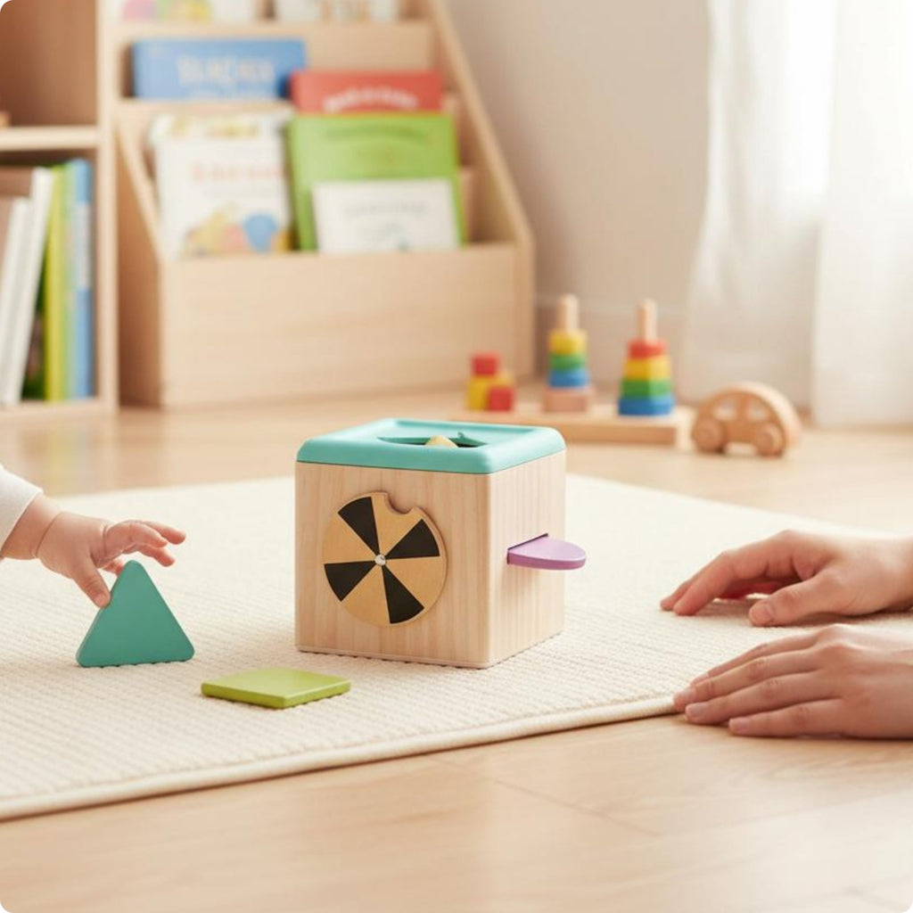 Tissue Box Toy Educational Baby Tissue Box Toy Natural Solid Wood