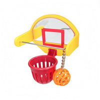 Bird Enclosure Basketball Toy Metal Support Bar Bird Basketball Toy Mirrored