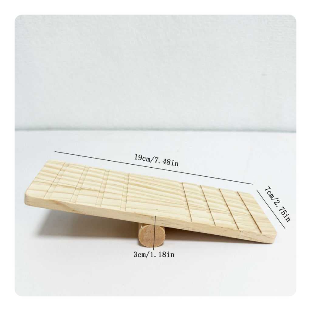 Wooden Hamster Seesaw Safe to Chew Hamster Seesaw Long-Lasting for Playpen