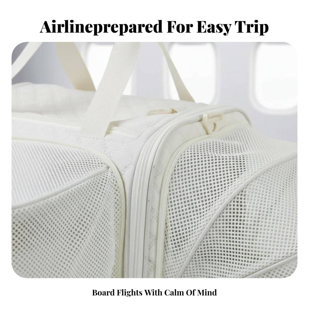 Airline Approved Pet Carrier Large Capacity Soft-Sided Pet Carrier for Car Rides