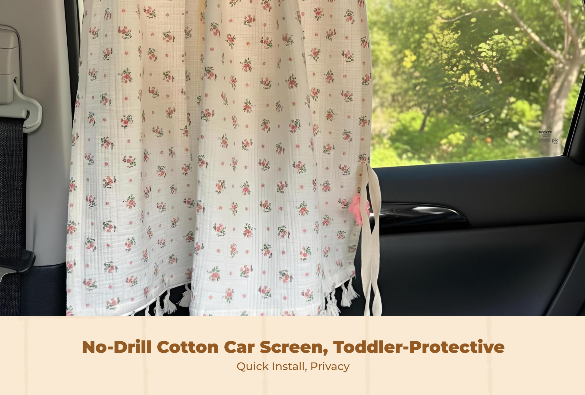 Car Pane Shade, Sliding Rail Installation, Light-blocking Shade Panel for Infants, Sun Protection, Privacy, Heat Insulation