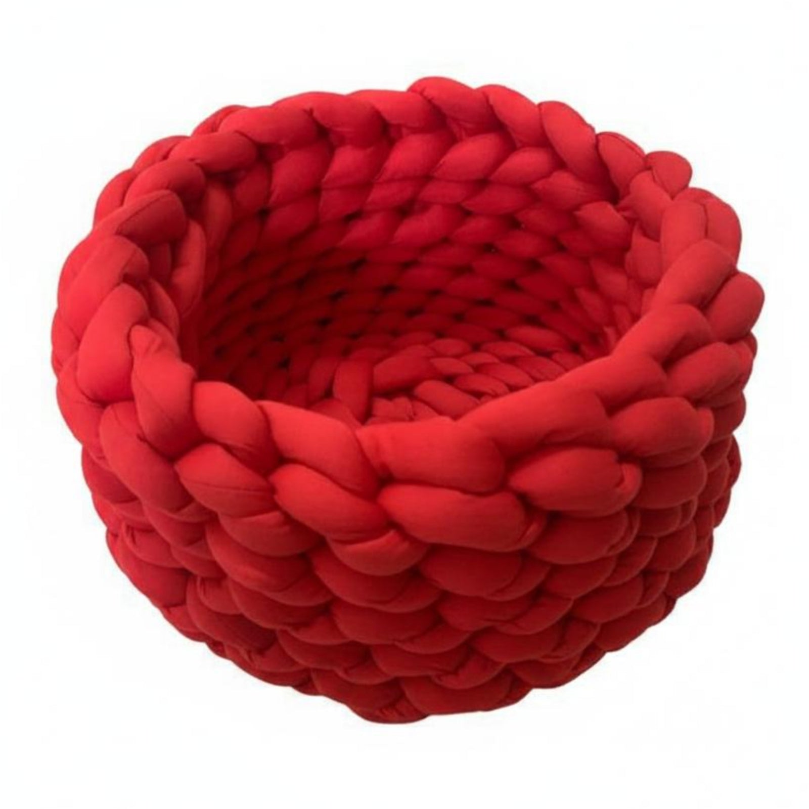 Chunky Knit Cat Bed Machine Washable Handmade Yarn Pet Bed Handcrafted Look Crochet Pet Resting Place for Cats, Small Dogs, Indoor