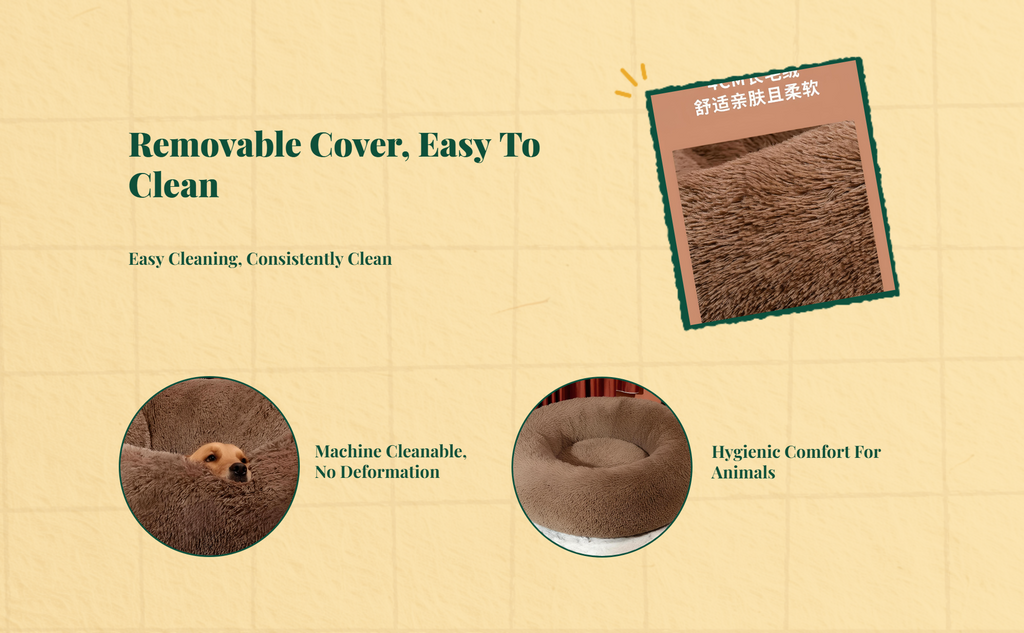 Dog Bed, Self-Warming Orthopedic Pet Sofa, Removable Cover