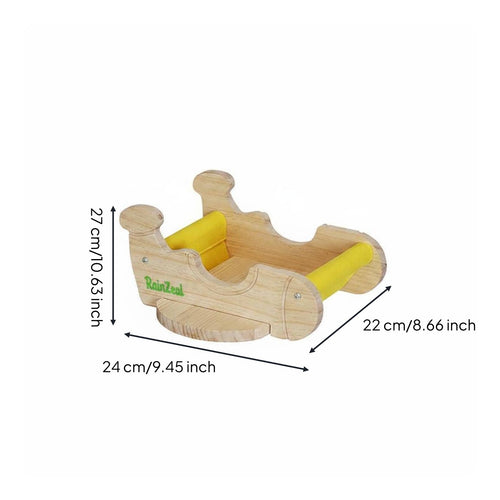 Chinchilla Airplane Swing Solid Wood Small Pet Airplane Swing