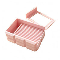 Plastic Storage Box Removable Cover Rectangular Storage Box Pastel Finish