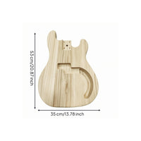 Unfinished Bass Body Pre-Drilled Holes Instrument Part Sanded for Home Workshop