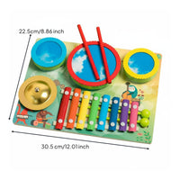 Kids Drum and Xylophone Set Early Education Kids Xylophone Toy Multifunctional