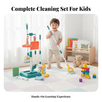 Kids Cleaning Set Pretend Cleaning Tools Realistic Toys Broom and Mop Set for Young Children, Preschoolers