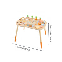 Hand-Eye Coordination Table Early Cognition Wooden Learning Activity Desk Stable Base