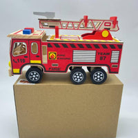 Wooden Fire Truck Sturdy Construction Wooden Fire Engine Interactive Features