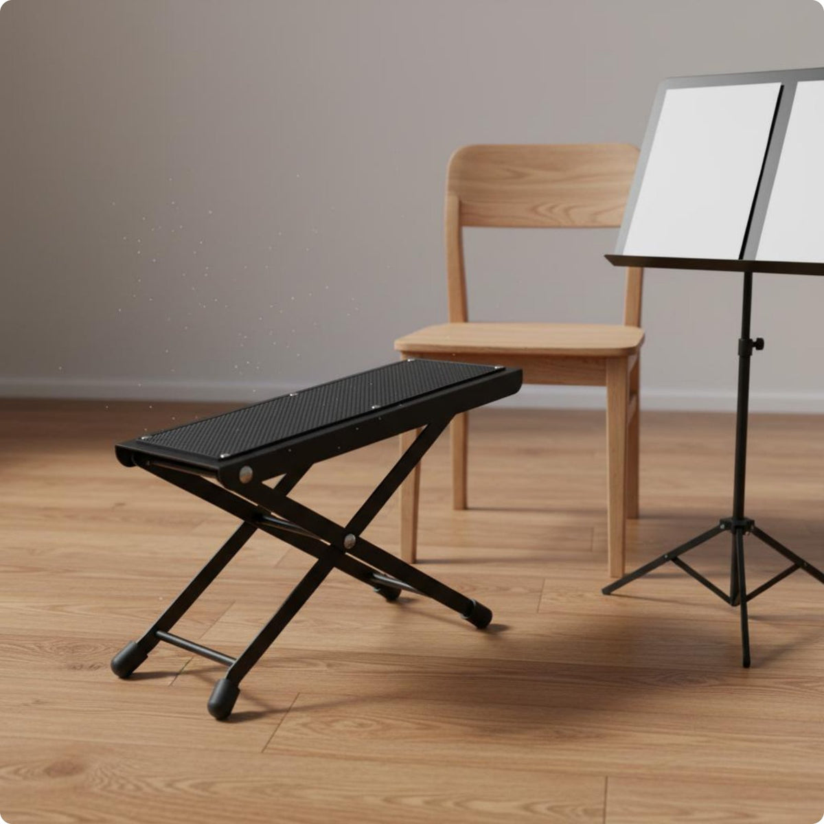 Folding Guitar Footstool Foldable Music Accessory Ergonomic for String Players