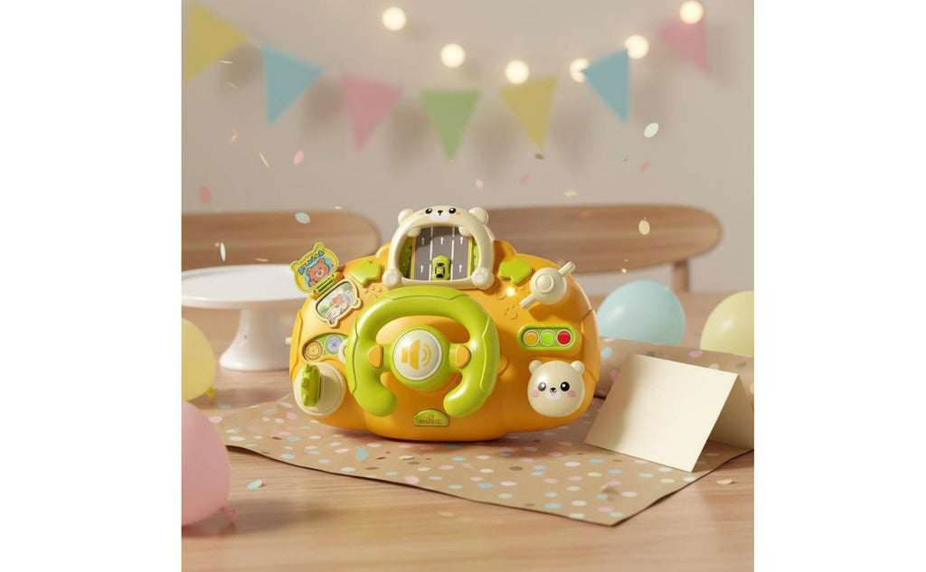Stroller Steering Wheel Toy Lights and Sounds Baby Driving Simulator for Babies