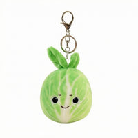 Soft-Toy Keychain Pendant Embroidered Face Stuffed Keychain Spring Clasp