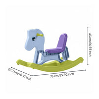 Multifunction Ride Toy Cognitive Training Rocking Horse Smooth Edges Rocking Slide Car for Children, Indoor, Home