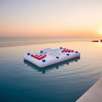 Inflatable Cup-Hole Raft Environmentally Conscious PVC Cup-Hole Buoyant Lounger