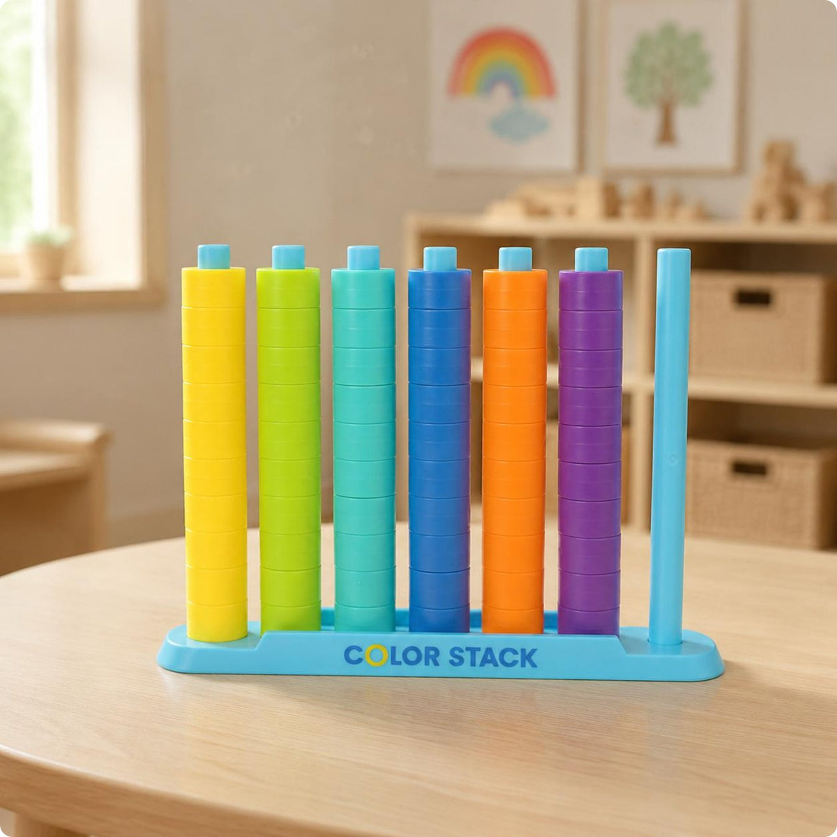 Color Matching Disc Game Plastic Sorting Toy Screenunstructured Play
