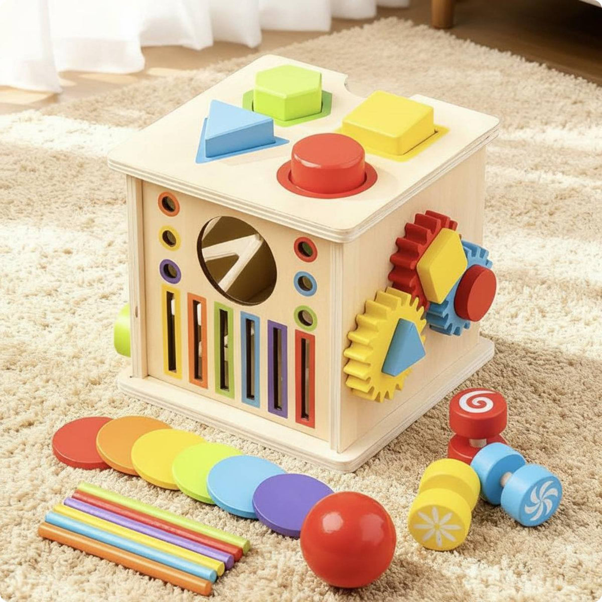 Educational Sorting Box 8 in 1 Color Sorting Toy Box Sensory Play for Home, Kids