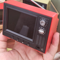 Playable Mini TV USB USB-Powered 1:12 Scale Television 150 Minute Runtime Retro Dollhouse TV for Collectors, Diorama