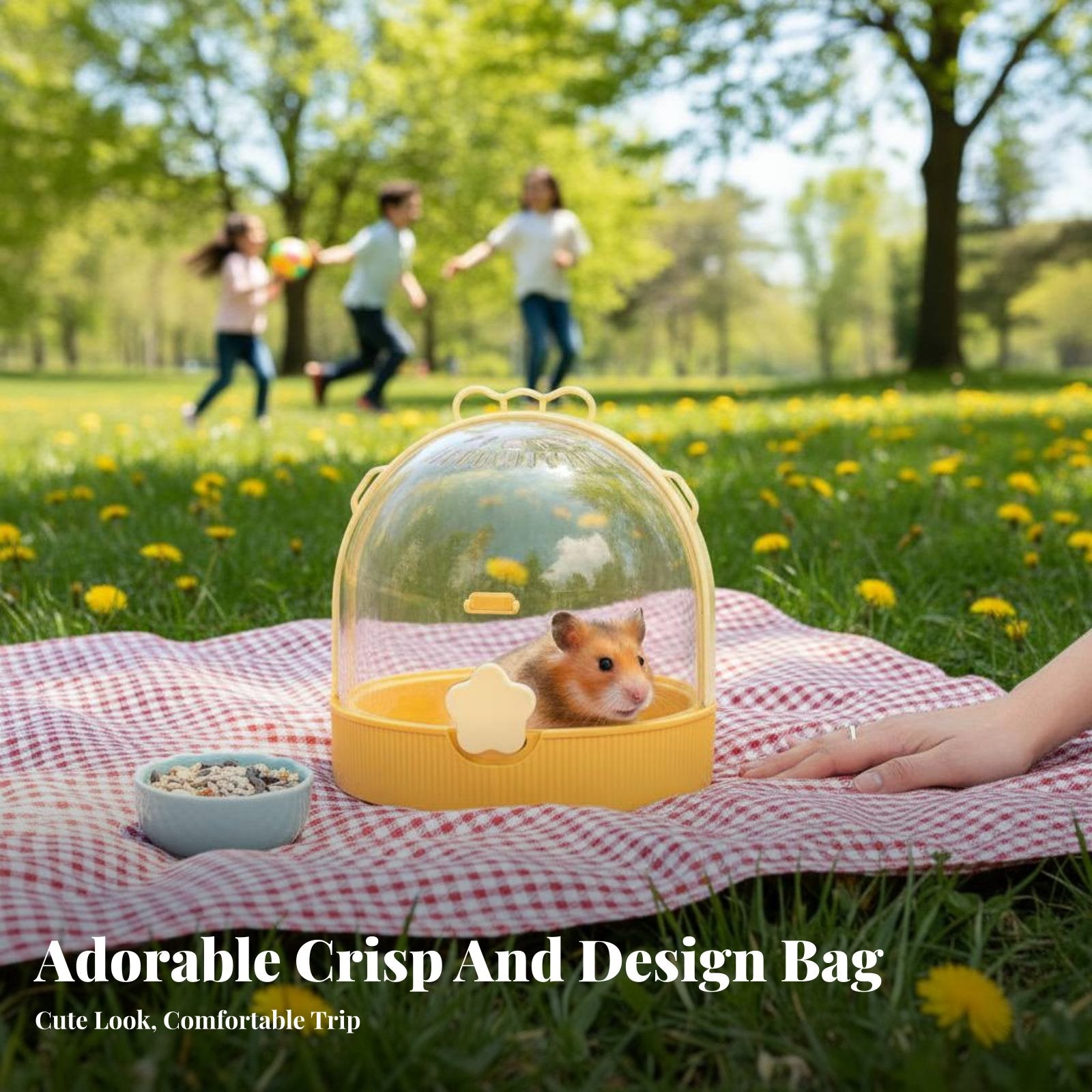 Transparent Hamster Travel carrier Portable Transparent Hamster Travel enclosure for Home