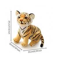 Reclining Tiger Stuffed Doll Silk Textile Tiger Stuffed PP Soft Toy