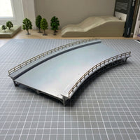 Curved Railway Bridge Engineered for Train Displays, Hobbyists