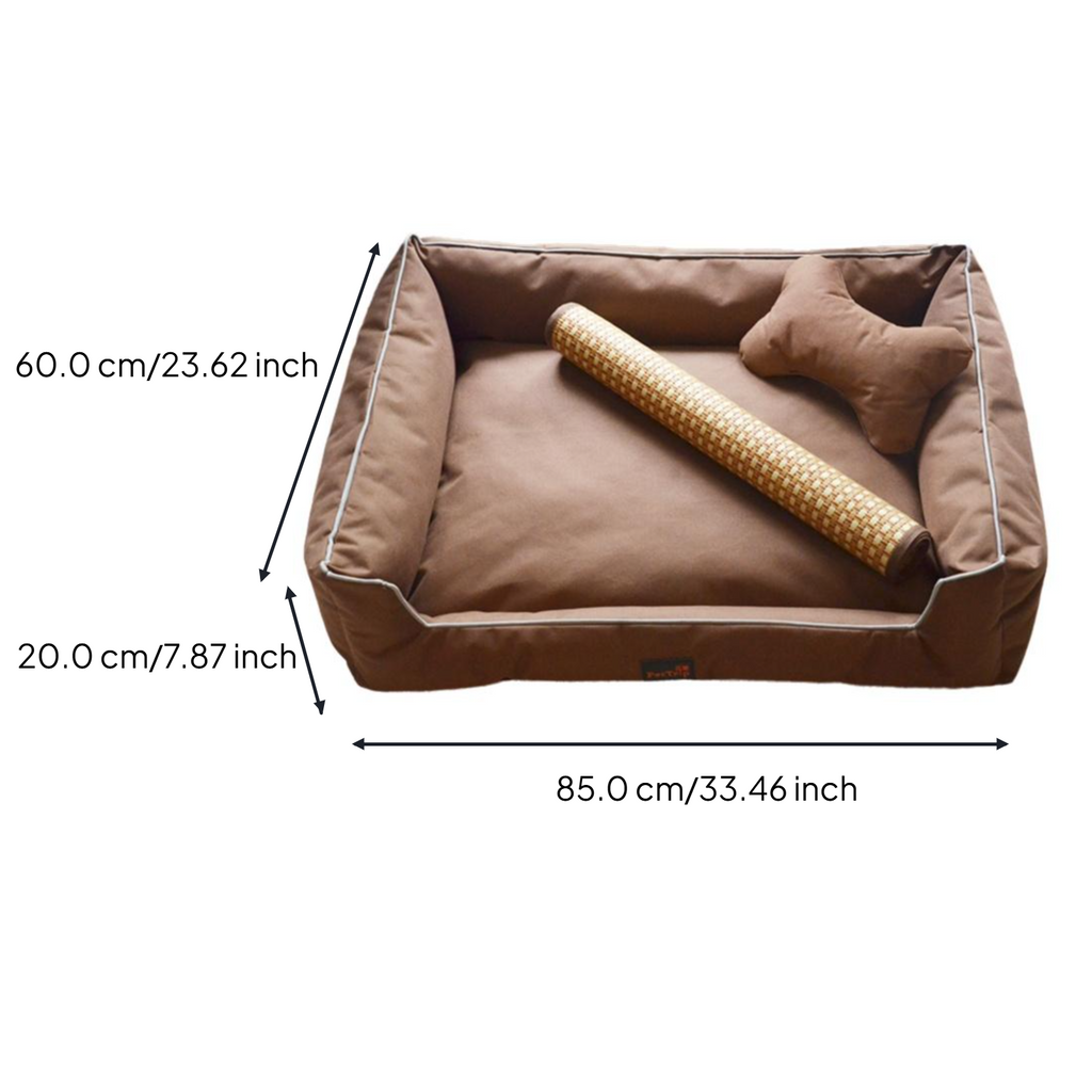 Pet Bed with Removable Cover, Calming, Non-Slip, All-Season