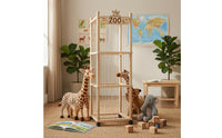 Wooden Stuffed Toy Storage Enclosure Uncovered Design Stuffed Creature Storage Enclosure Stuffed Toy Organizer Natural Wood
