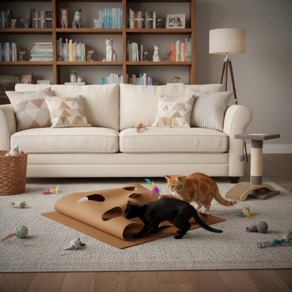 Felt Cat Maze Agility Training Pet Supply Collapsible Design for Indoor, Kittens
