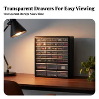 Parts Storage Cabinet Parts Organizer Box Drawer Organizer Cabinet Translucent Drawers for Workshop