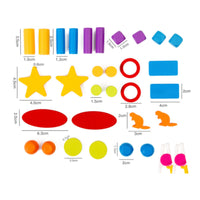 25 Pieces Wooden Clip Stacker Parent-Child Interaction for Playroom, Classroom