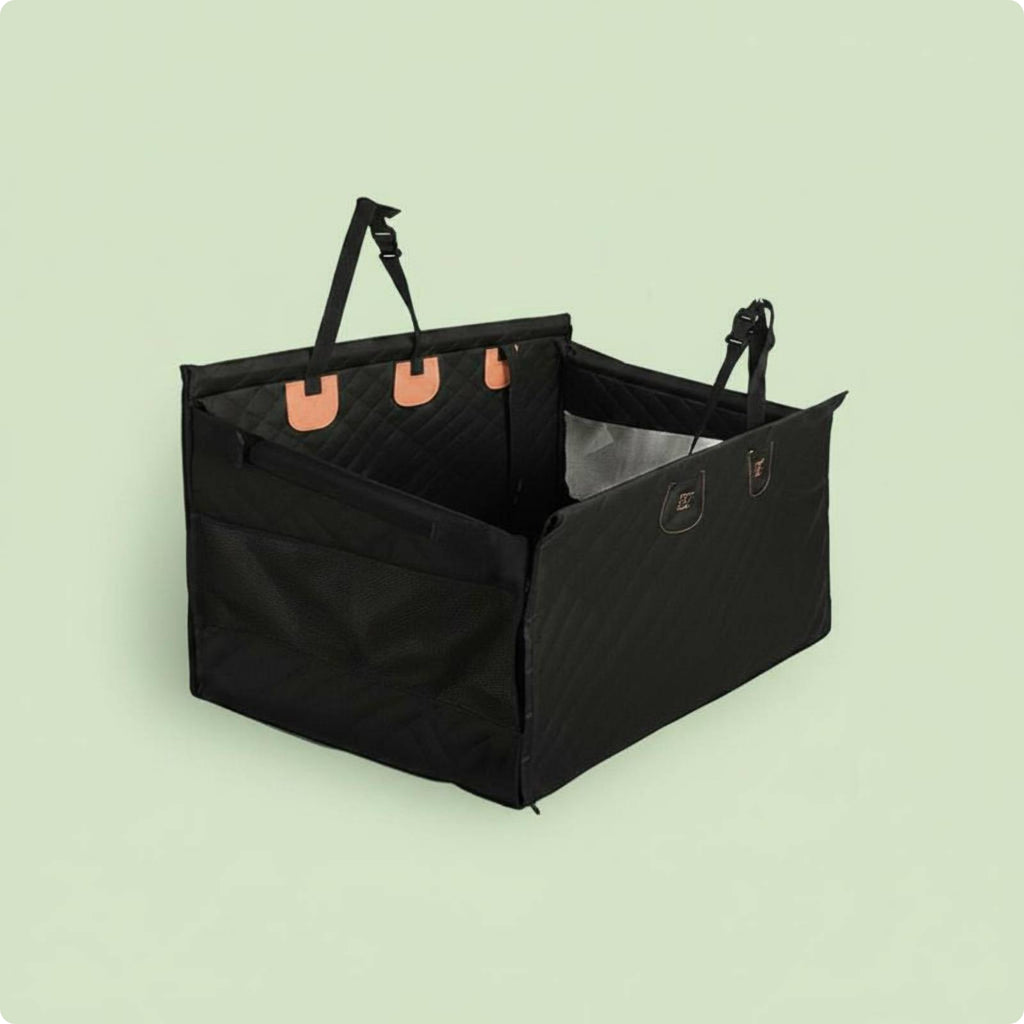 Pet Car Nest Enclosed Design Dog Car Bed Adjustable Straps