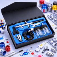 0.35 Mm Airbrush Pen Silver Metal Model Airbrush Spray Pen Black Grip