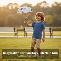 Cartoon Design Hand Throwing Parachute Easy to Throw Parachute Toy No Batteries Required for Preschoolers, Parents, Outdoor, Backyard, Beach
