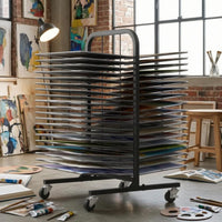 Art Drying Artwork Rounded Handle Art Drying Rack Mobile