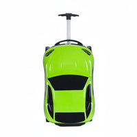 Kids Car Shaped Luggage Telescopic Handle Child's Sit on Suitcase Lightweight 3D Cartoon Car Suitcase for Young Children, Vacation, Airport