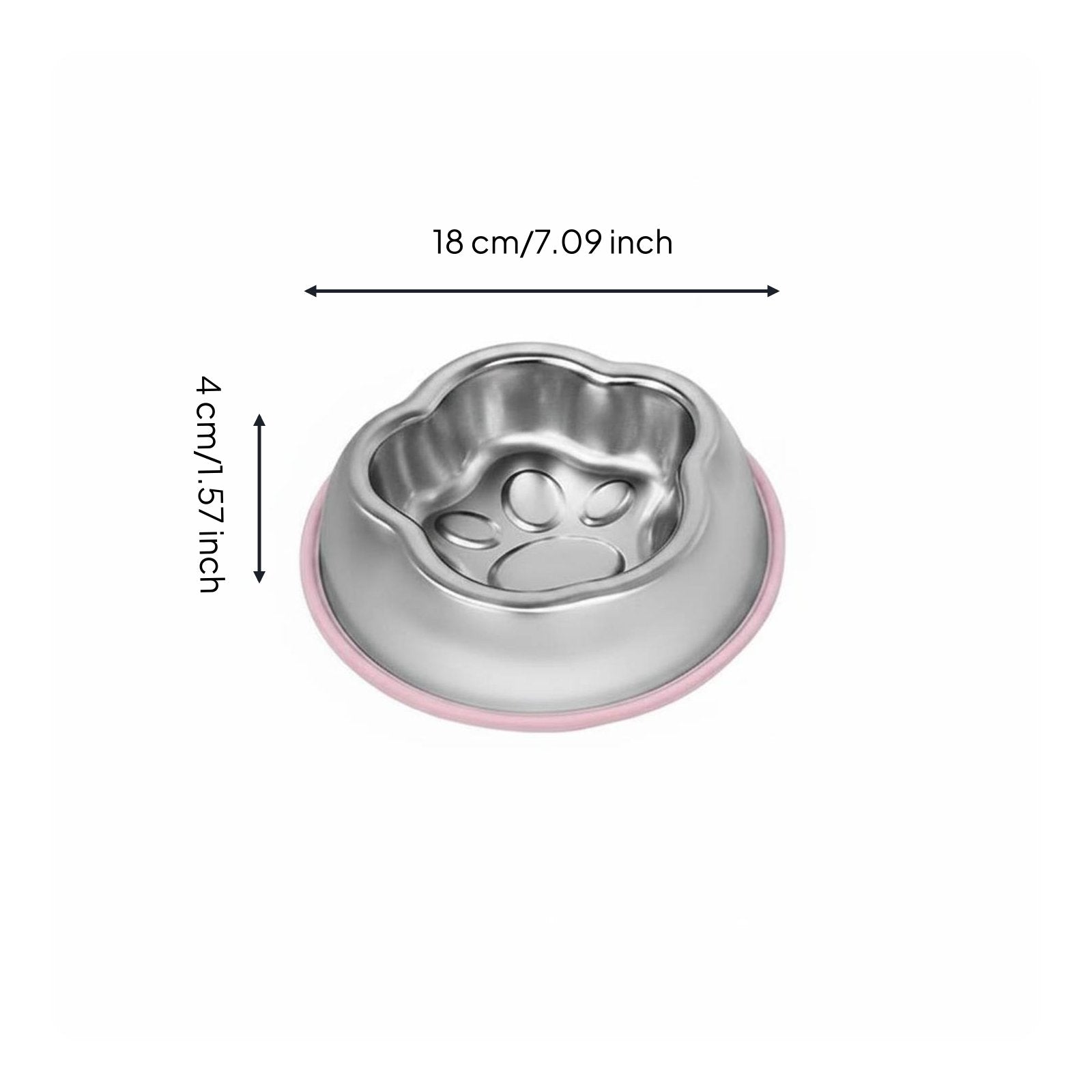 Slow Feeder Pet Bowl Easy to Clean Anti-Choke Dog Bowl Rounded Edges Stainless Steel for Dogs, Kittens