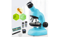 1200x Microscope Kit Blank Slides Visual Microscope Experiment Set Safe Plastic
