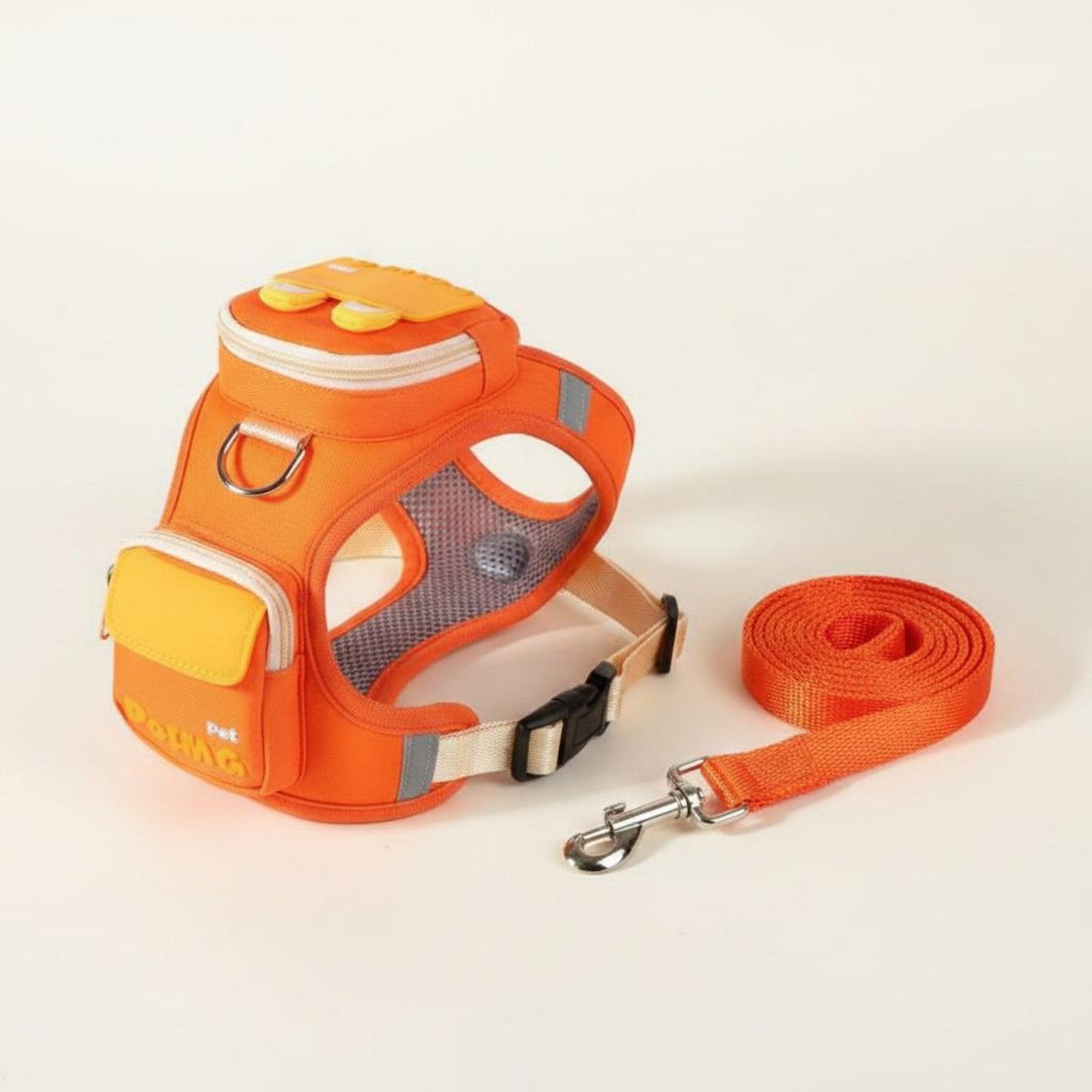 Dog Harness with Backpack Adjustable Backpack Dog Harness Long-Lasting