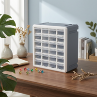 24-Compartment Drawer Cabinet 24-Drawer Organizer Rectangular Hardware Case