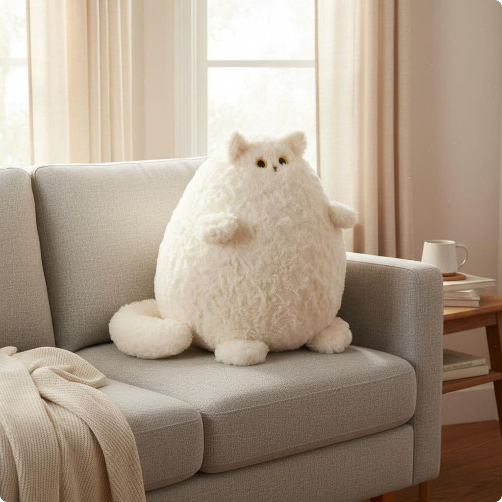 Kitten Fluffy Pillow Kawaii Home Decor Squishy for Tatami