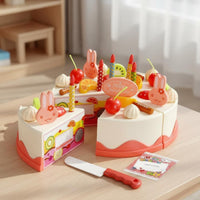 Pretend Birthday Cake Set Cuttable Slices Pretend Birthday Cake Realistic Design